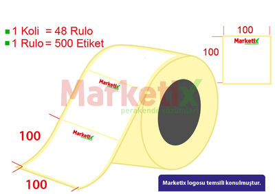 100x100 mm Barkod Etiketi Baskılı - 1