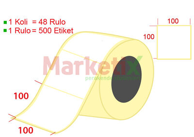 100x100 mm Barkod Etiketi Baskısız - 1