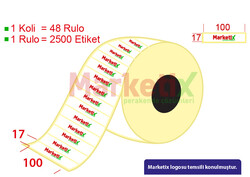 100x17 mm Barkod Etiketi Baskılı