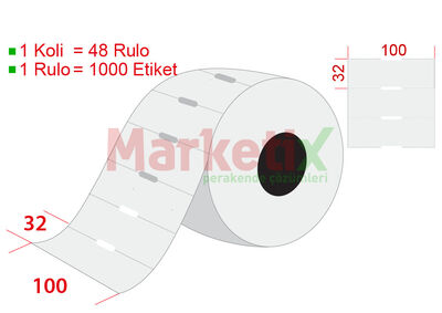 100x32 mm Karton Raf Etiketi Baskısız - 1