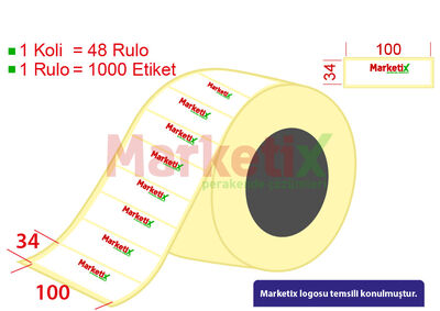 100x34 mm Barkod Etiketi Baskılı - 1