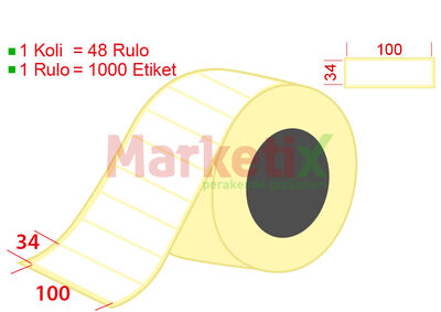100x34 mm Barkod Etiketi Baskısız - 1