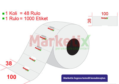 100x38 mm Karton Raf Etiketi Baskılı - 1