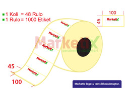 100x45 mm Barkod Etiketi Baskılı