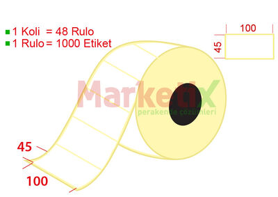 100x45 mm Barkod Etiketi Baskısız - 1