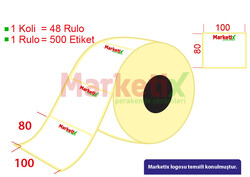 100x80 mm Barkod Etiketi Baskılı