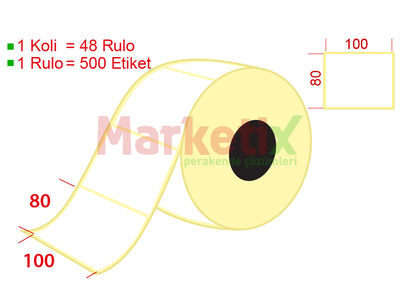 100x80 mm Barkod Etiketi Baskısız - 1