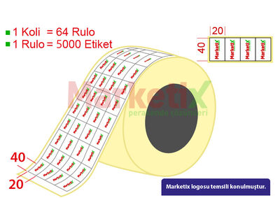 20x40 mm Barkod Etiketi Baskılı - 1