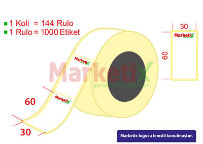 30x60 mm Barkod Etiketi Baskılı - 1