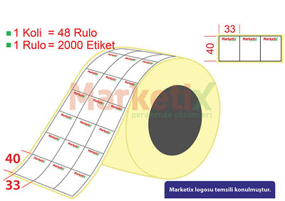 33x40 mm Barkod Etiketi Baskılı - 1