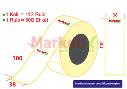 38x100 mm Barkod Etiketi Baskılı