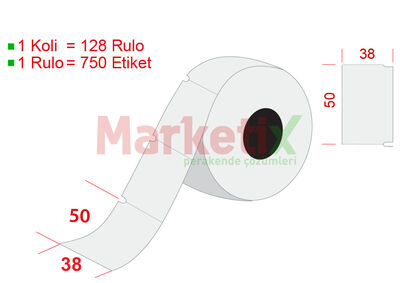 38x50 mm Karton Raf Etiketi Baskısız - 1