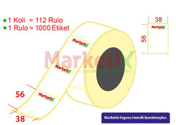 38x56 mm Barkod Etiketi Baskılı