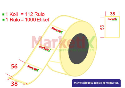 38x56 mm Barkod Etiketi Baskılı - 1