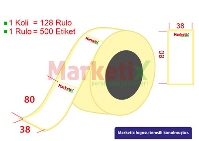 38x80 mm Barkod Etiketi Baskılı - 1