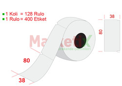 38x80 mm Karton Raf Etiketi Baskısız
