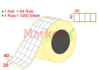 20x40 mm Barkod Etiketi Baskısız - 1