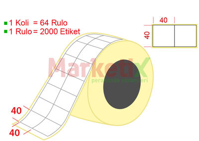 40x40 mm Barkod Etiketi Baskısız - 1
