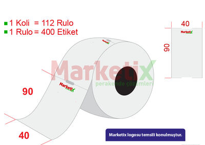 40x90 mm Karton Raf Etiketi Baskılı - 1