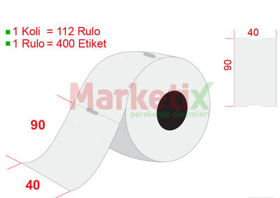 40x90 mm Karton Raf Etiketi Baskısız - 1