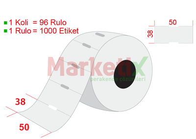 50x38 mm Karton Raf Etiketi Baskısız - 1