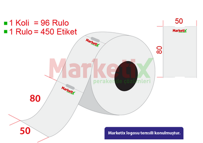 50x80 mm Karton Raf Etiketi Baskılı - 1