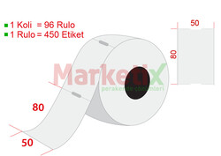 50x80 mm Karton Raf Etiketi Baskısız