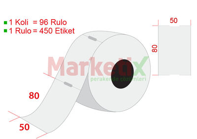 50x80 mm Karton Raf Etiketi Baskısız - 1