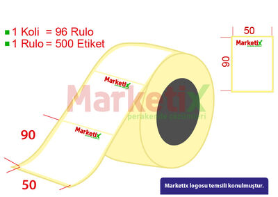 50x90 mm Barkod Etiketi Baskılı - 1
