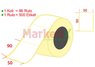 50x90 mm Barkod Etiketi Baskısız - 1