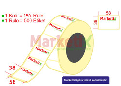 58x38 mm Terazi Etiketi Baskılı