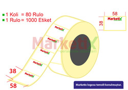 58x38 mm Barkod Etiketi Baskılı