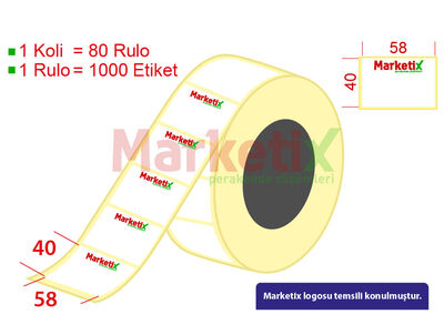 58x40 mm Barkod Etiketi Baskılı - 1