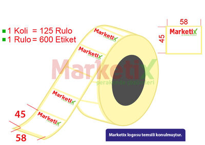 58x45 mm Terazi Etiketi Baskılı - 1