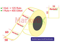 58x60 mm Terazi Etiketi Baskılı