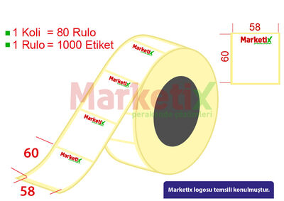 58x60 mm Barkod Etiketi Baskılı - 1