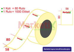 58x80 mm Barkod Etiketi Baskılı