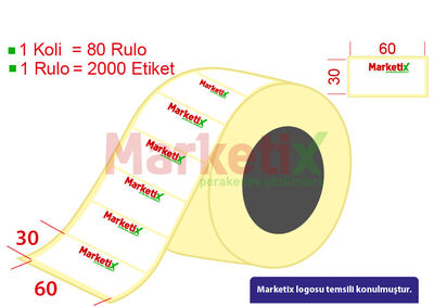 60x30 mm Barkod Etiketi Baskılı - 1