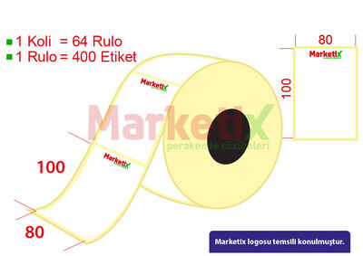 80x100 mm Barkod Etiketi Baskılı - 1