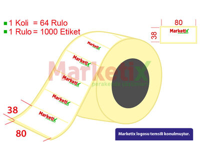 80x38 mm Barkod Etiketi Baskılı - 1