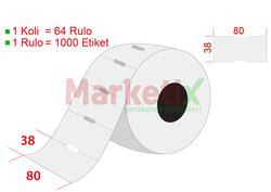 80x38 mm Karton Raf Etiketi Baskısız