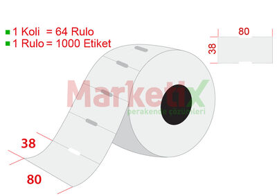 80x38 mm Karton Raf Etiketi Baskısız - 1