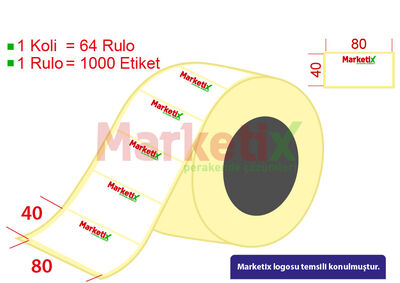 80x40 mm Barkod Etiketi Baskılı - 1