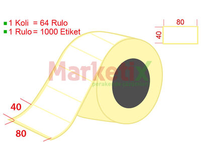 80x40 mm Barkod Etiketi Baskısız - 1