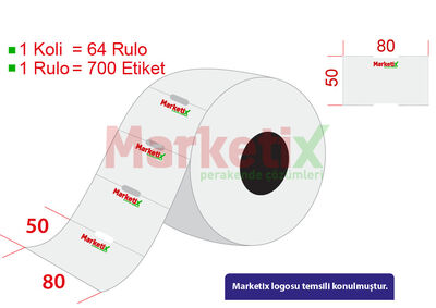 80x50 mm Karton Raf Etiketi Baskılı - 1
