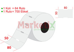80x50 mm Karton Raf Etiketi Baskısız