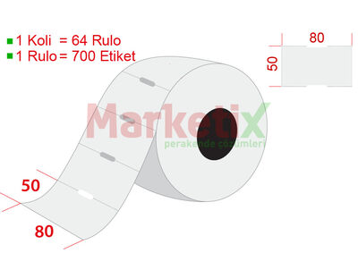 80x50 mm Karton Raf Etiketi Baskısız - 1