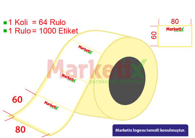 80x60 mm Barkod Etiketi Baskılı - 1