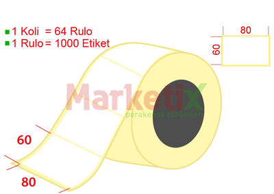 80x60 mm Barkod Etiketi Baskısız - 1