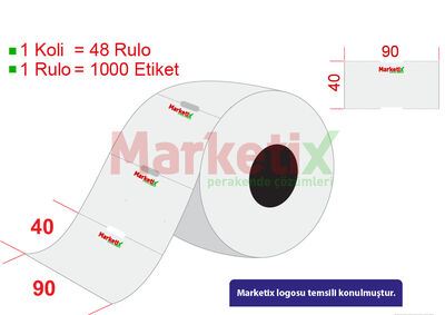 90x40 mm Karton Raf Etiketi Baskılı - 1